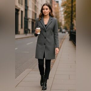Women's Banana Republic collar coat size XS‎ Gray